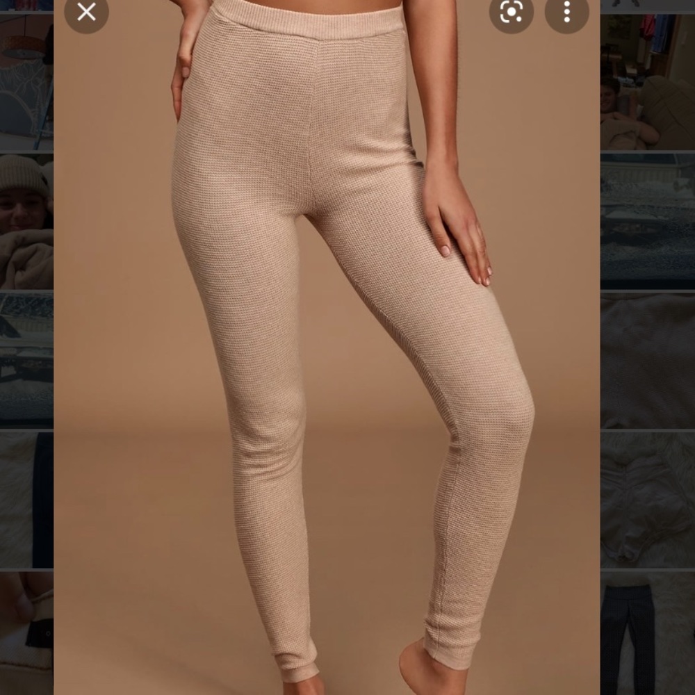 Free people intimates waffle knit thermals